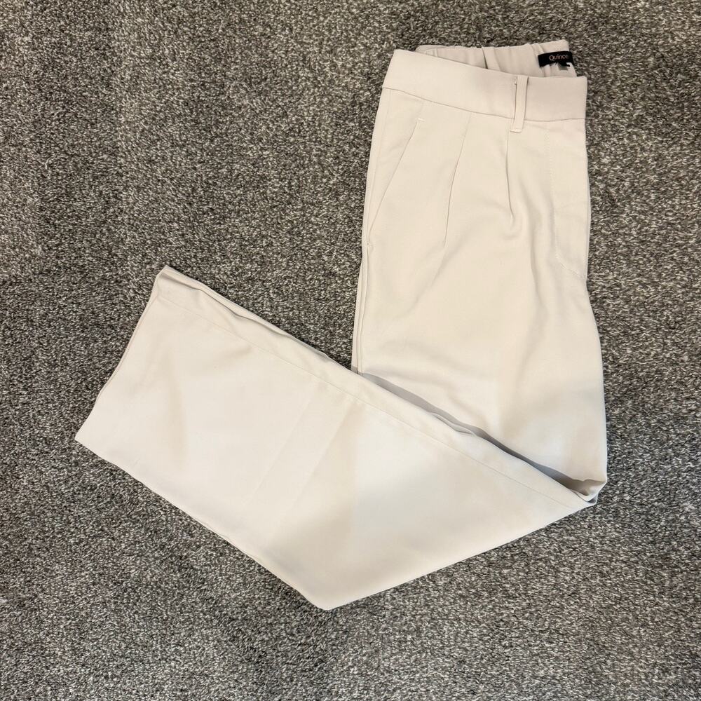 Quince Wide Leg Tailored Trousers 10 Quiet Luxury Old Money Career Office Chic - Picture 7 of 10